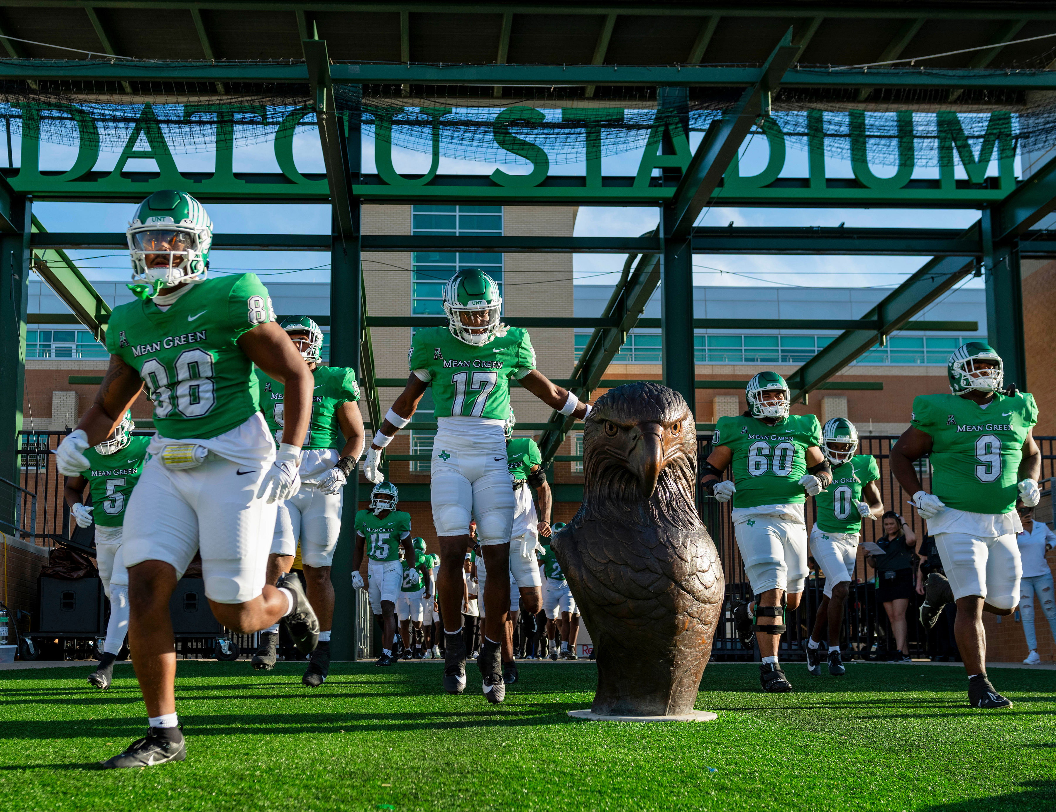 Eagle statue in DATCU Stadium