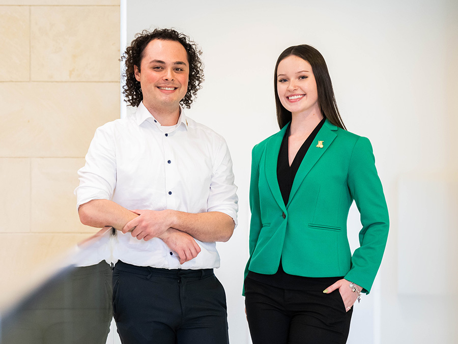 NT40 President Braden Dahlem and Vice President Alyssa Rudolph