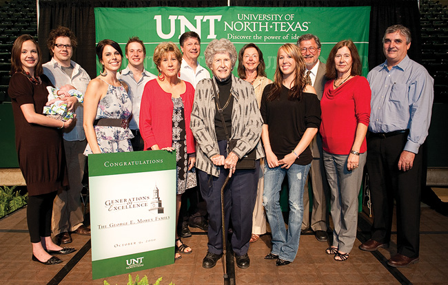 During Family Weekend, the Morey family  received the Generations of Excellence Award. (Photo by Jonathan Reynolds)