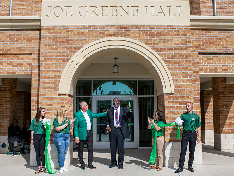 Ribbon cutting for Joe Greene Hall