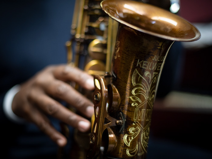 Detail of saxophone