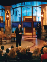 Dr. Phil welcomes the audience to one of the shows being taped the day 