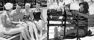 Summer '53 Yucca, student on a bench
