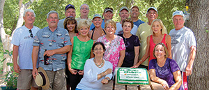 Pictured from left are, seated, Liz McGilvary, Cindy Cummins; second row, Dike Hamilton ('74), Kenny O'Neill ('73), Cindy Smyers, Marti Hamilton, Pam Locker, Lanelle O'Neill ('73), Ken Locker ('73), Patti Pope ('73), Jim Morrison ('71), Judy Morrison ('71), Don Smyers ('73); back row, Leo McGilvary ('74), Bob Pope ('73), Chris Cummins ('74), Joe Mashek ('73). Not pictured are Clyde ('73) and Janet Hebert, and part-time attendees Kirk Strittmatter ('73), Bryan Reese ('73), Tim Hussey ('72) and Stan Langston ('74).