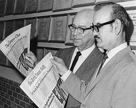 Shuford and Shelton read the Campus Chat