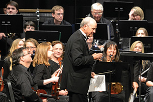 Dr. Daniels with the Williamson County Symphony Orchestra