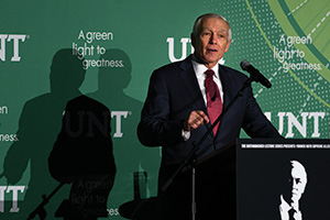 Gen. Wesley Clark spoke this spring at UNT's Distinguished Lecture Series (Photo by Gary Payne)