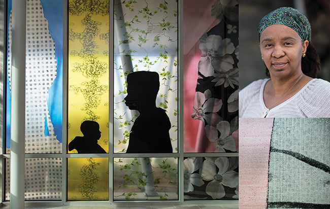 Letitia Huckaby ('10 M.F.A.) used photography and mixed media for a public installation at Oak Cliff Branch Library in Dallas.