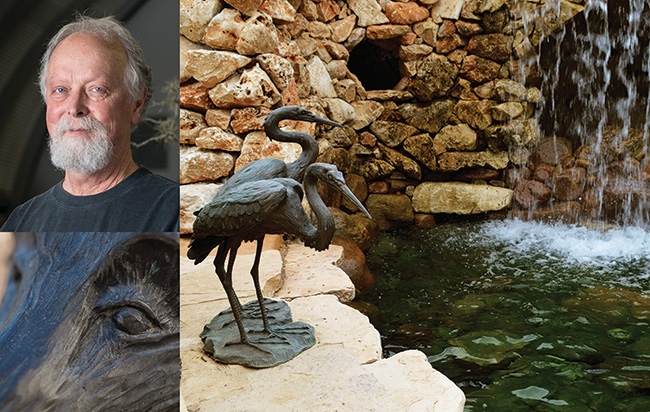 David C. Iles ('77 M.F.A.), sculptor, created Wildflower Great Egrets located at the Lady Bird Johnson Wildflower Center in Austin.