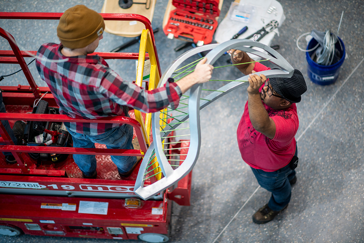 'Soaring' sculpture fabrication and installation