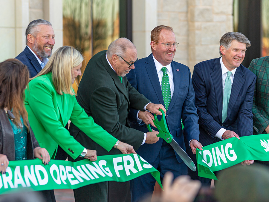 President Smatresk at a Frisco ribbon cutting ceremony