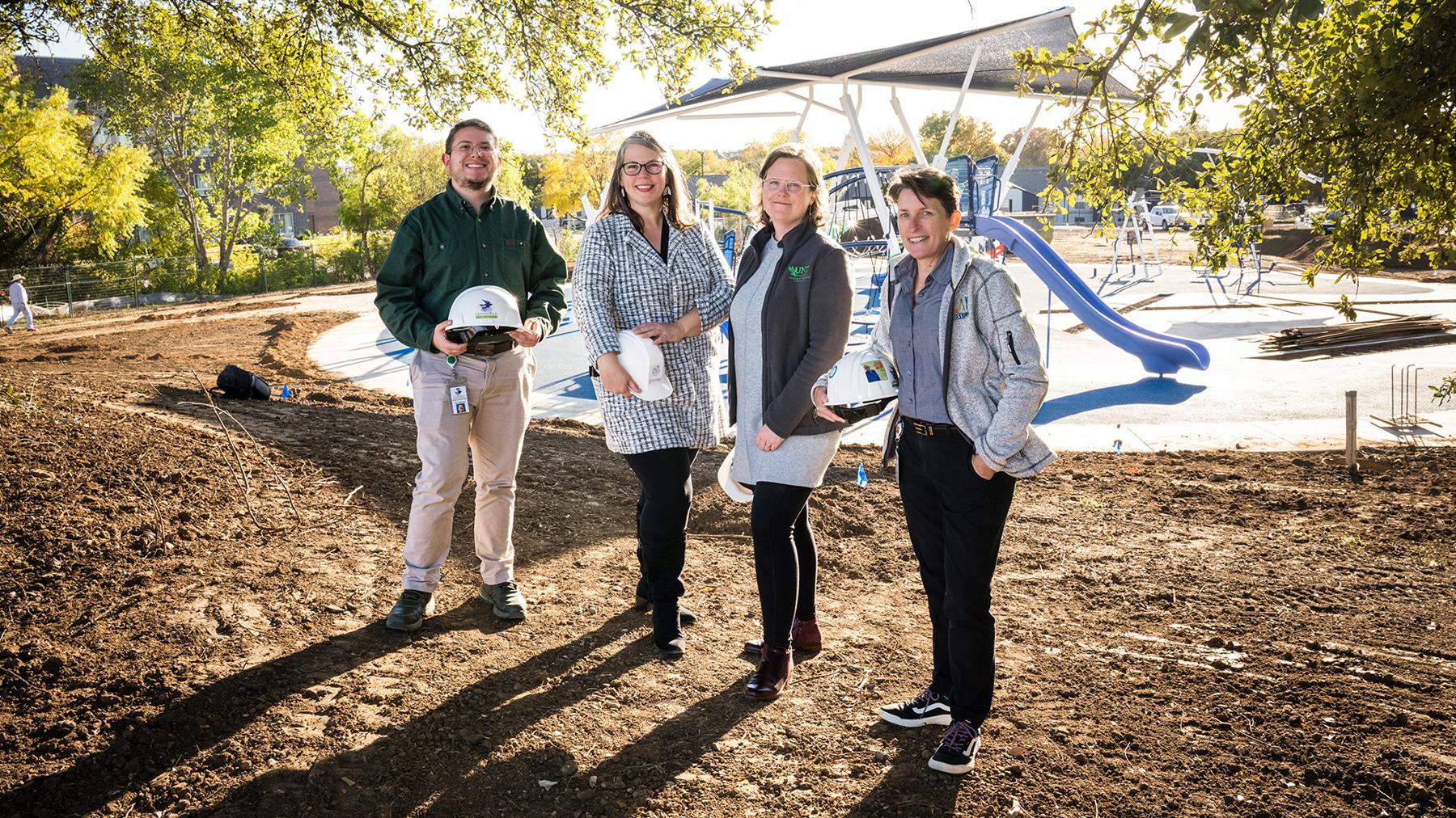 UNT researchers and representatives at Glory Park