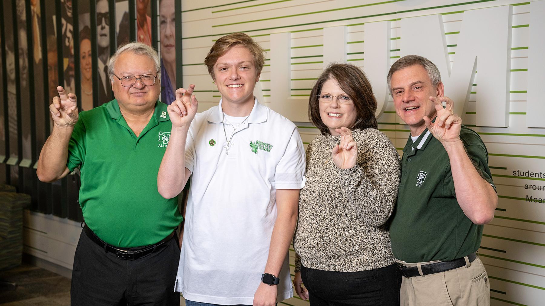 Dennis Raso, Will Fladvid, Debbie Fladvid and Bill Fladvid