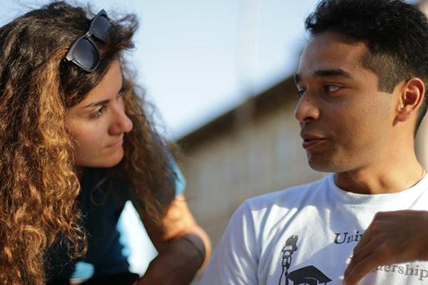 Sara Masetti ('13 M.F.A.) and Loren Campos (Photo by Bobby Lewis)