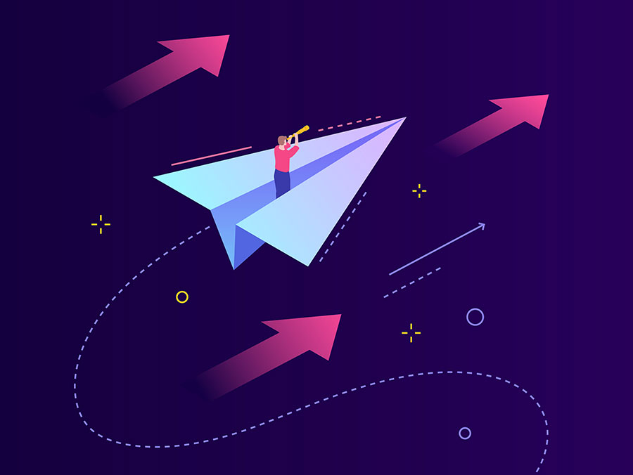 Paper airplane graphic