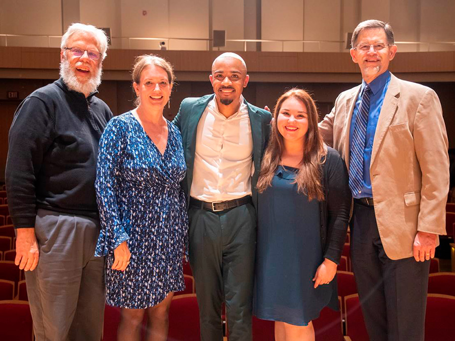 Kevin Hawkins with UNT College of Music faculty