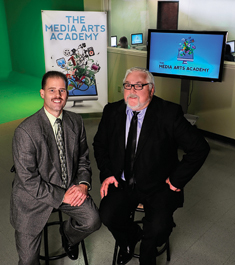 David Lee (’91 M.Ed., ’02 Ph.D.) and Alan Wimberley (’10 Ph.D.), administrators of Responsive Education Solutions, a chain of public charter schools, oversee more than 10,000 students and 50 campuses across Texas.  (Photo by Angilee Wilkerson)