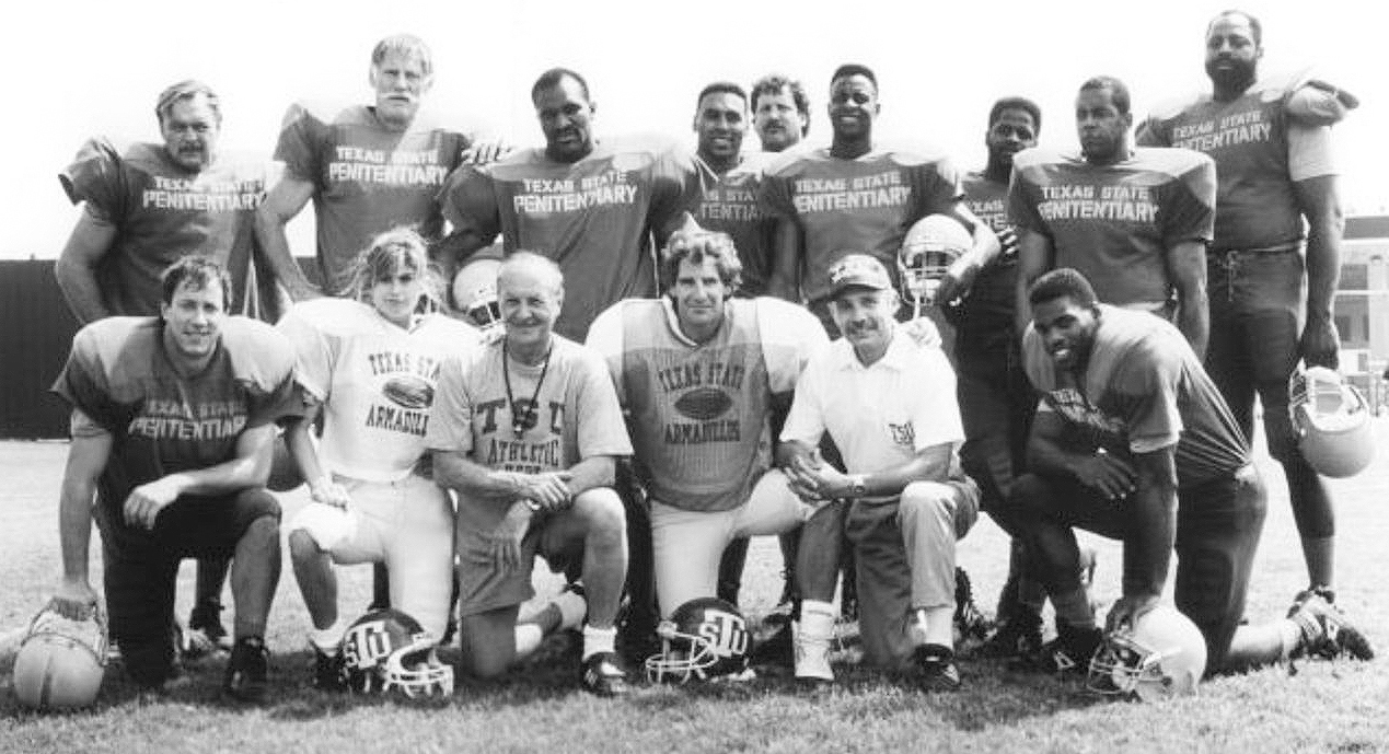 Athletes with some of the cast