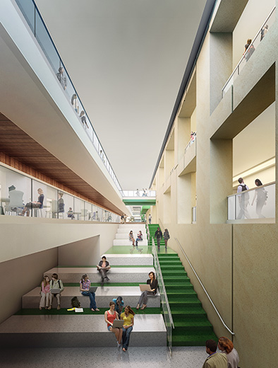 Interior rendering of the new union.