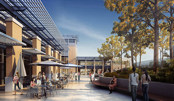 Exterior rendering of the new union.
